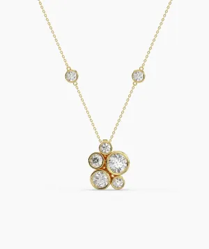 Multi-Diamond Bubble Necklace