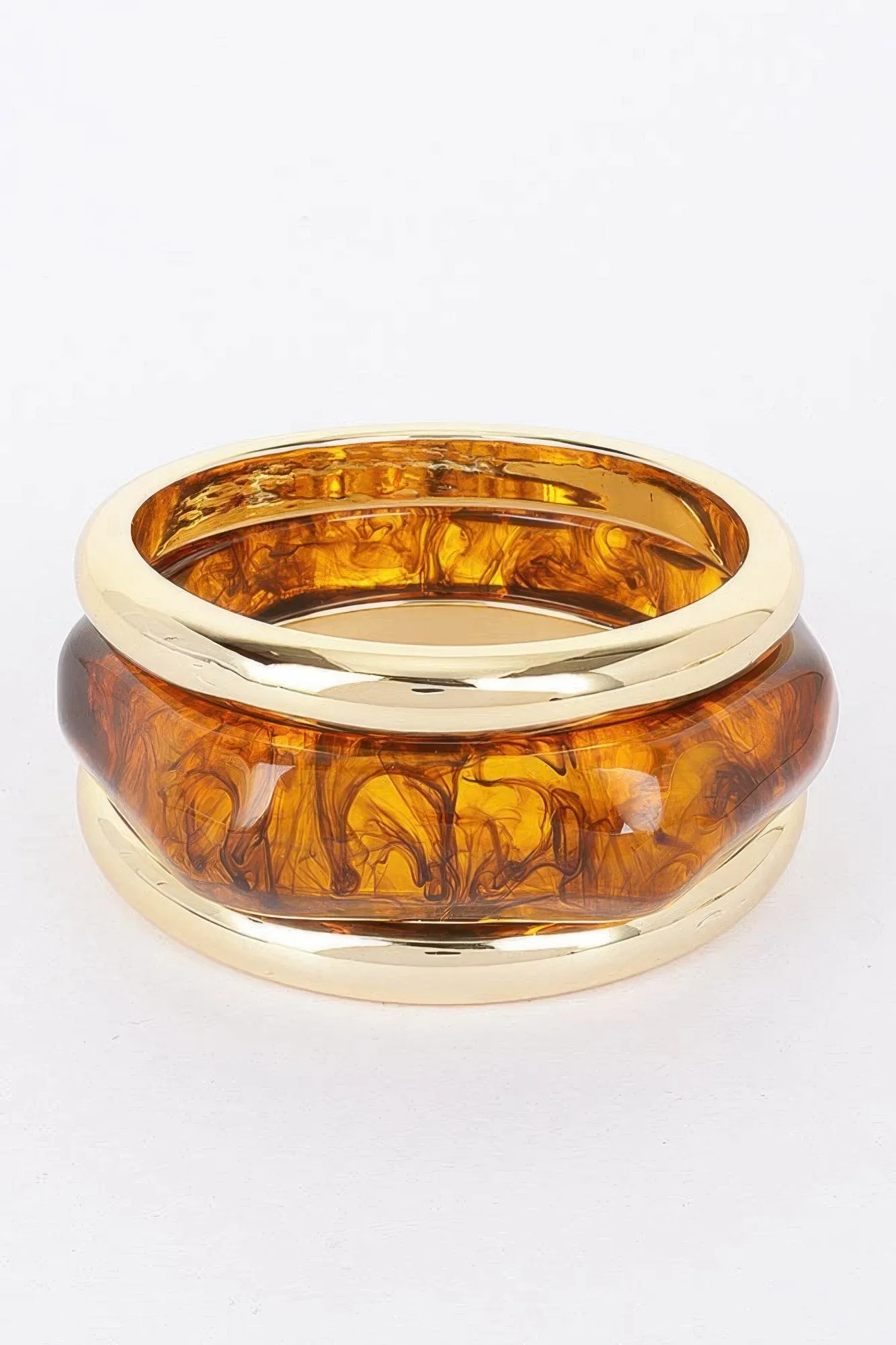 Multi Resin And Ccb Bangle Bracelet