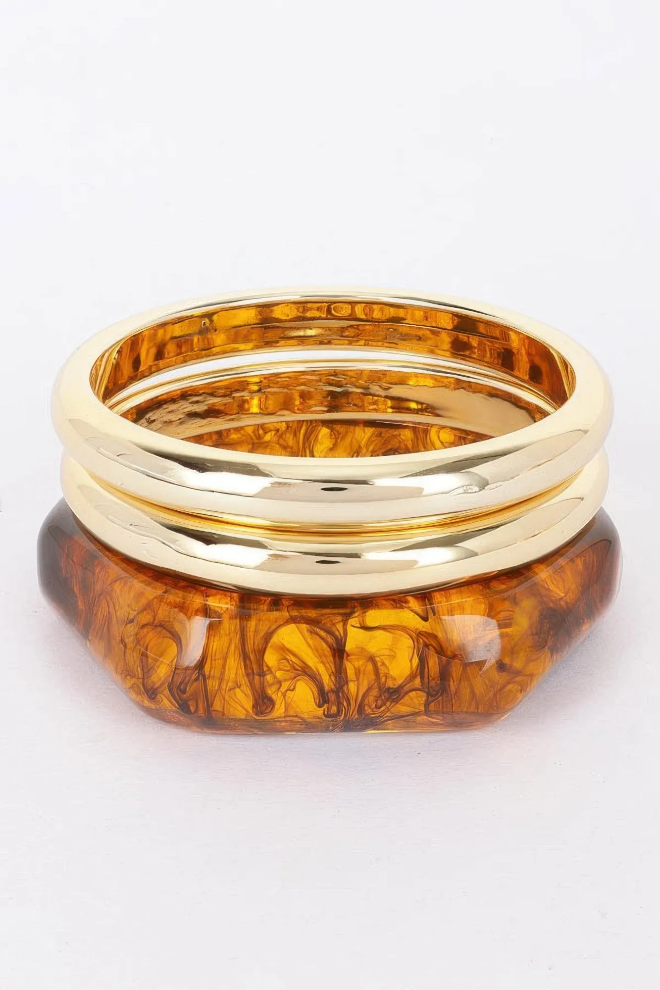 Multi Resin And Ccb Bangle Bracelet
