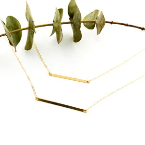 Nadia Thin Long Bar Necklace