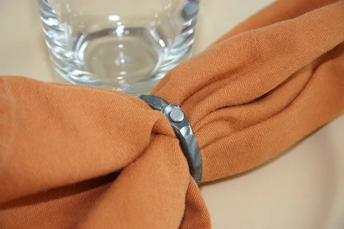 Napkin Rings with Silver Rivet