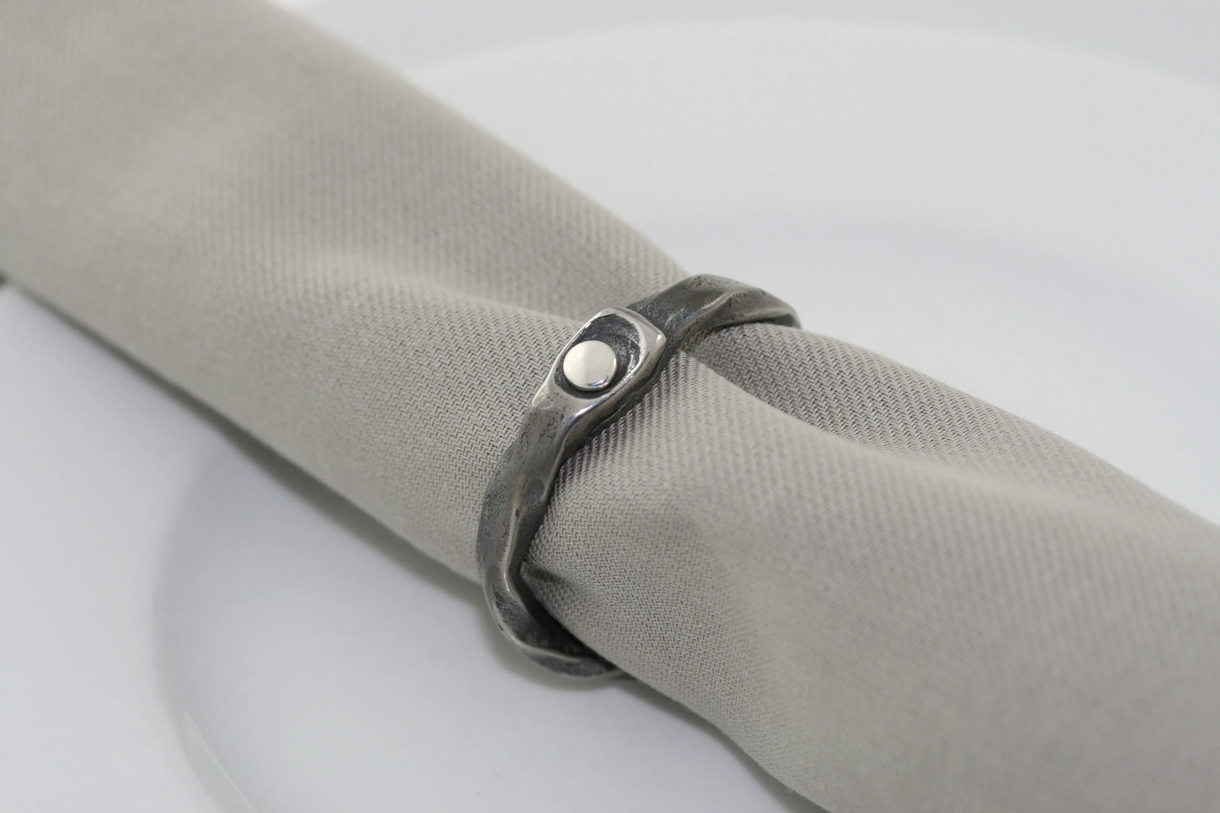 Napkin Rings with Silver Rivet