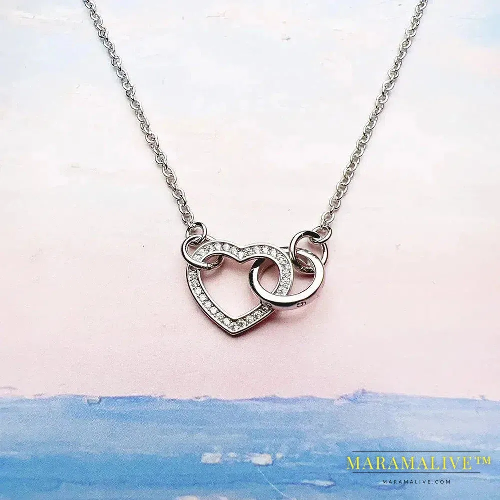 Necklace Timeless Love Heart 2024 Brand New Fine Jewelry 925 Sterling Silver Romanitc Gift For Women