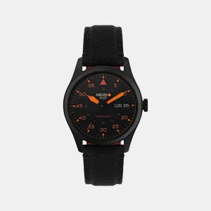 New 5 Sports Men Automatic Black Dial Analog Nylon Watch SRPH33K1