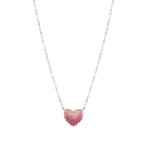 Nomination Crysalis Necklace, Heart, Pink Cubic Zirconia, Silver