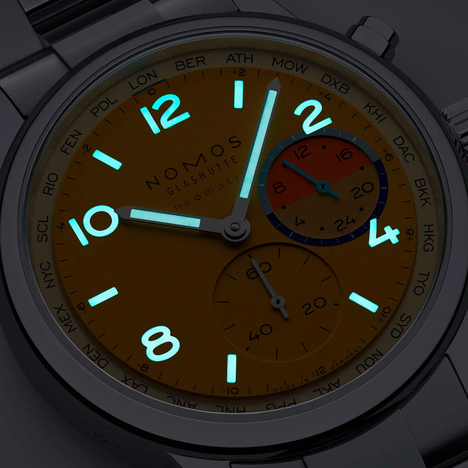 Nomos Glashütte Club Sport Neomatik Worldtimer Dune Automatic – 790.S6