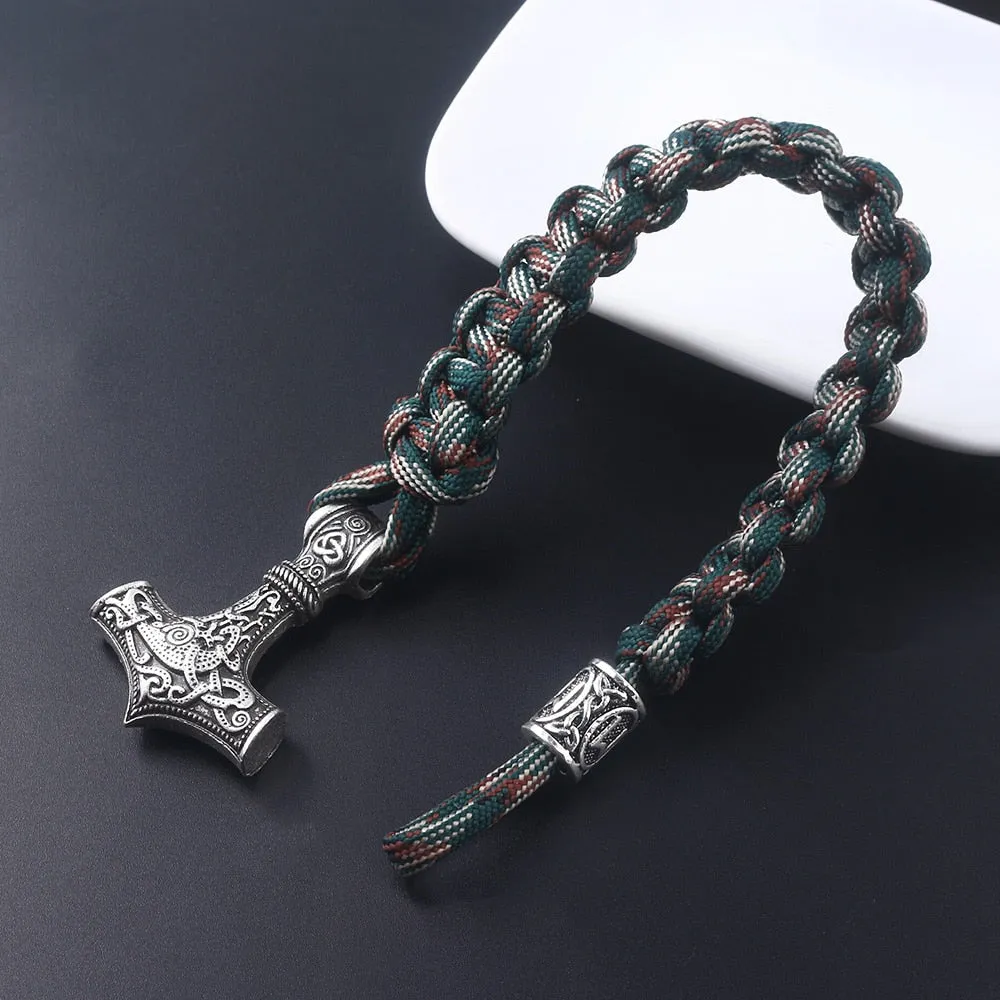 Norse Viking Thor Mjolnir Hammer Amulet Runes Bangles Gift