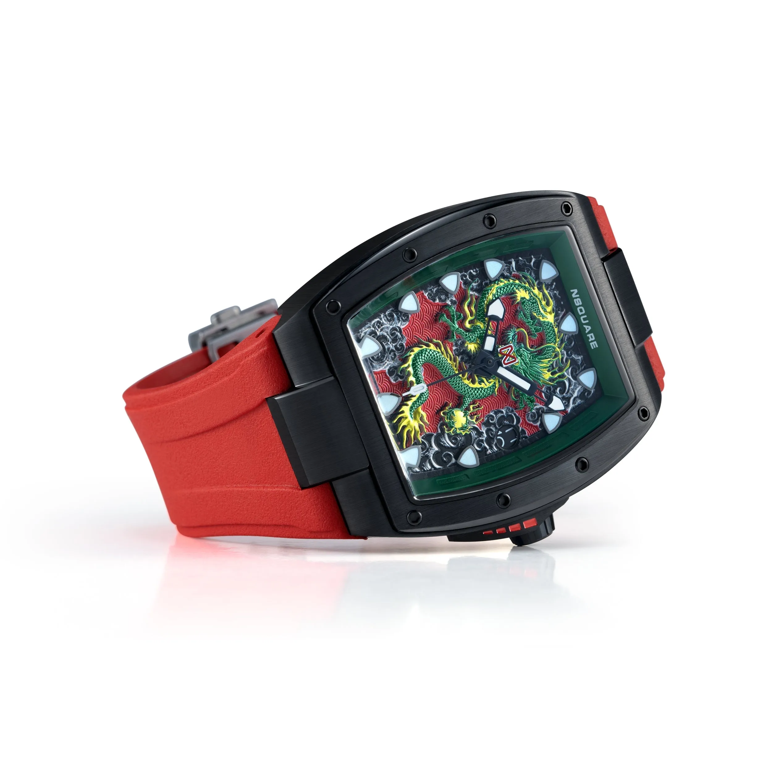 Nsquare Dragon Overloed Automatic 44mm Black Red