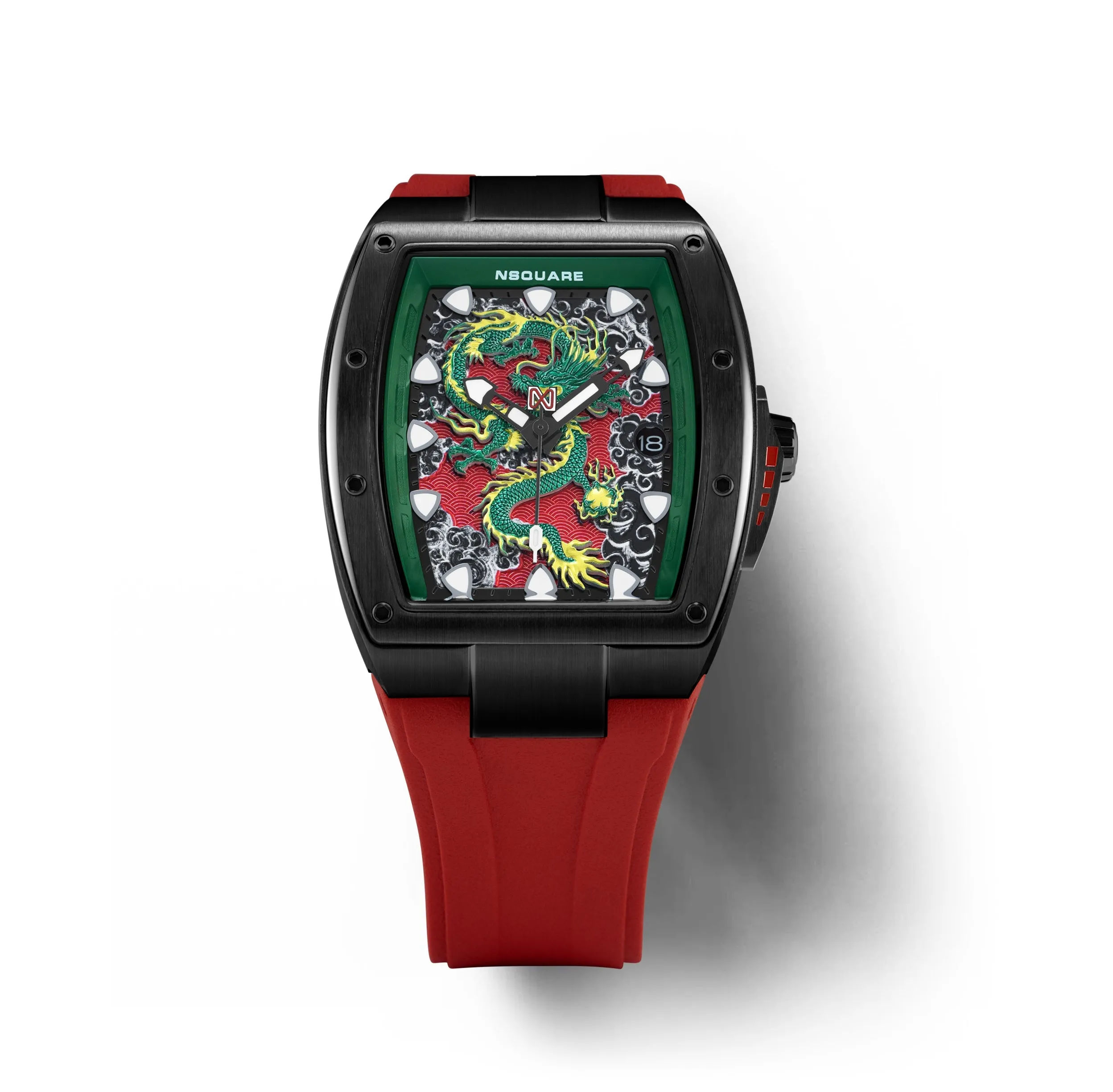 Nsquare Dragon Overloed Automatic 44mm Black Red