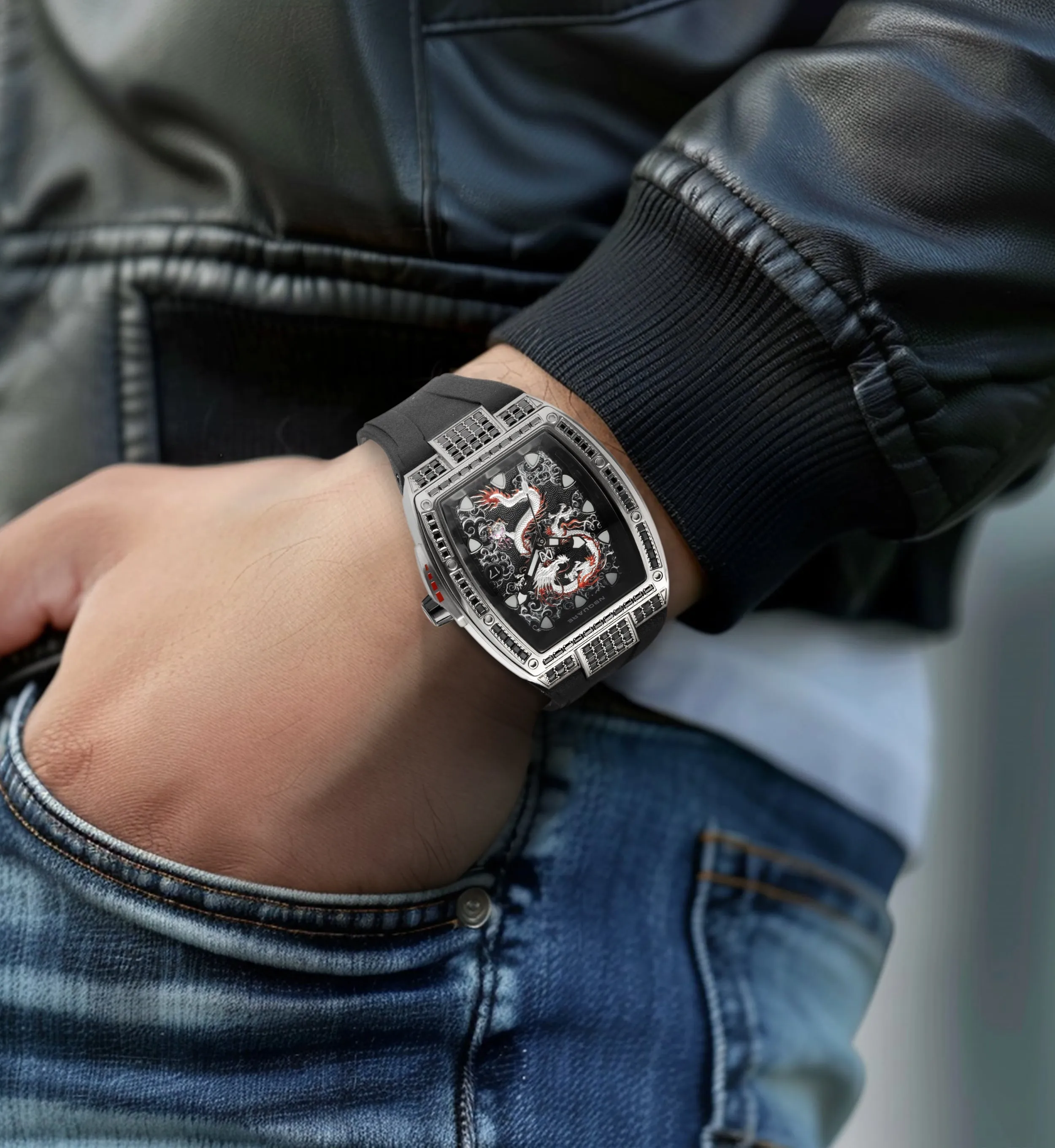 Nsquare Dragon Overloed Automatic 44mm Black