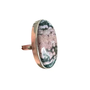 Ocean Jasper Solid 925 Sterling Silver Ring 4.5