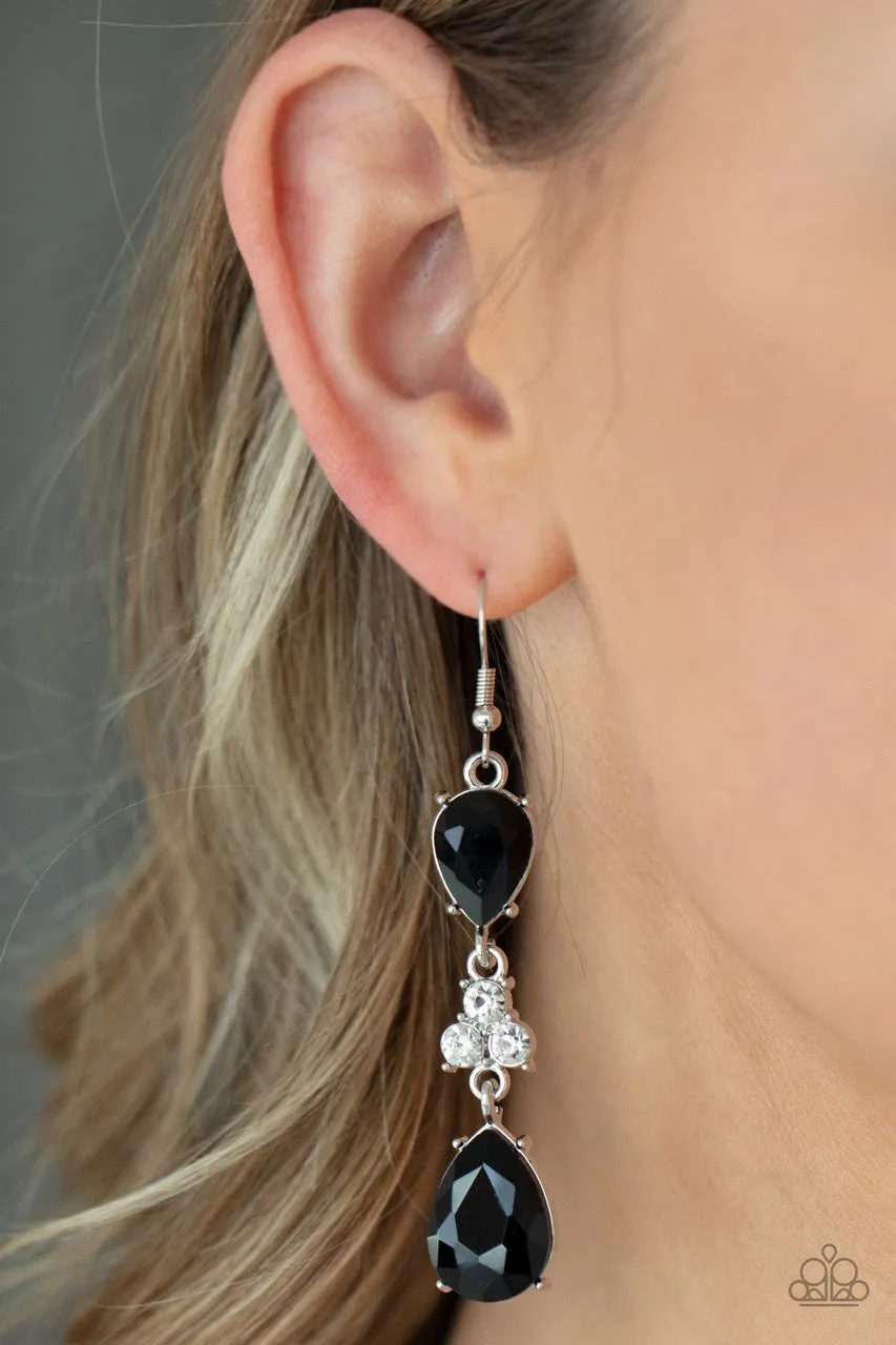 Once Upon a Twinkle Black Paparazzi Earrings