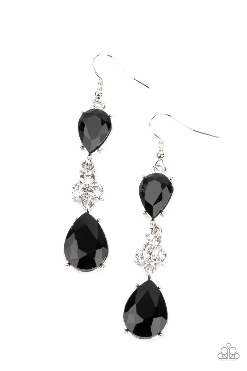 Once Upon a Twinkle Black Paparazzi Earrings