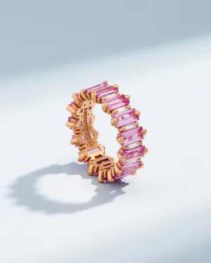 One of a Kind Majesty Pink Sapphire Eternity Band
