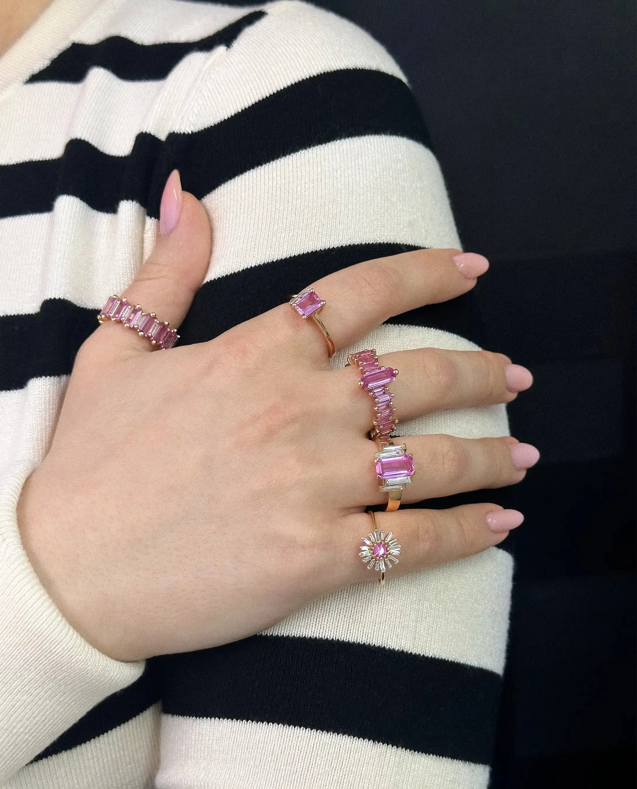One of a Kind Majesty Pink Sapphire Eternity Band