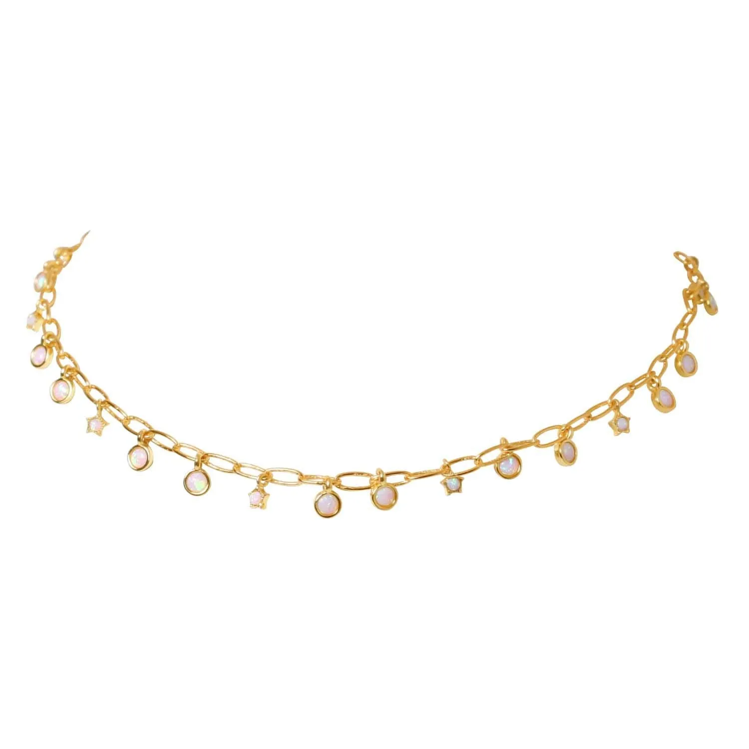Ophelia Opal Charm Choker Necklace