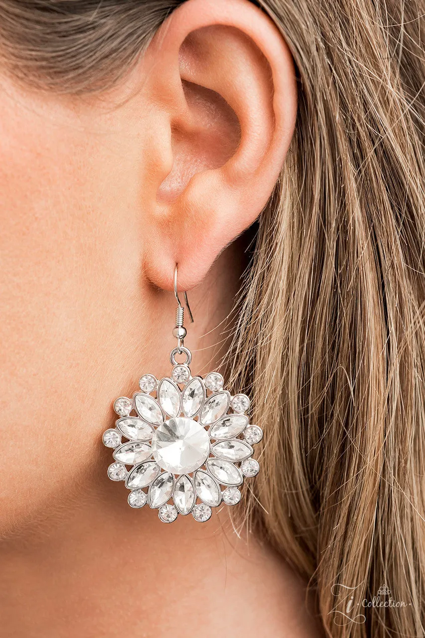 Optimistic - 2022 Zi Collection - White Gem Flower Paparazzi Necklace