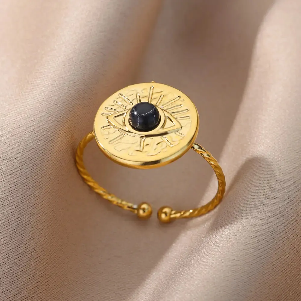 Oval Natural Stone Rings