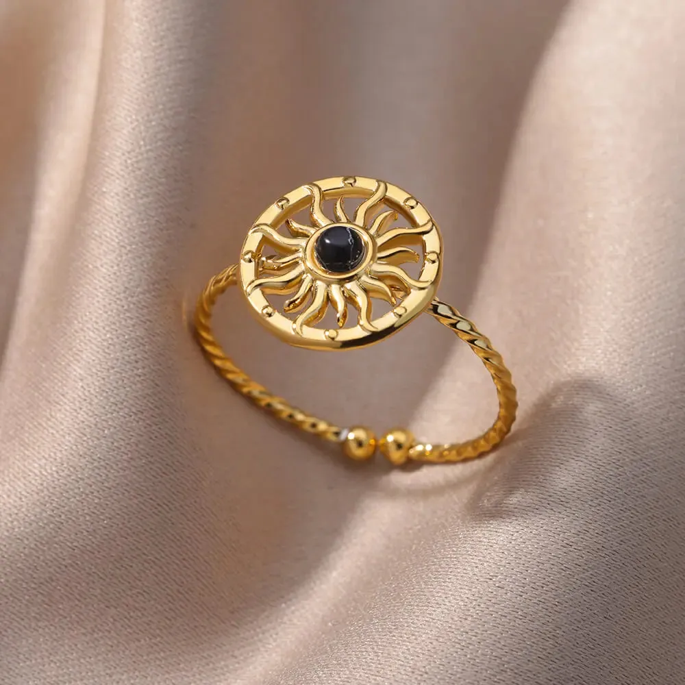 Oval Natural Stone Rings