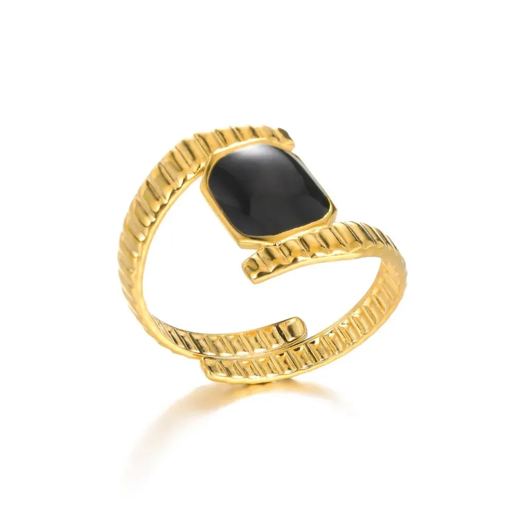 Oval Natural Stone Rings