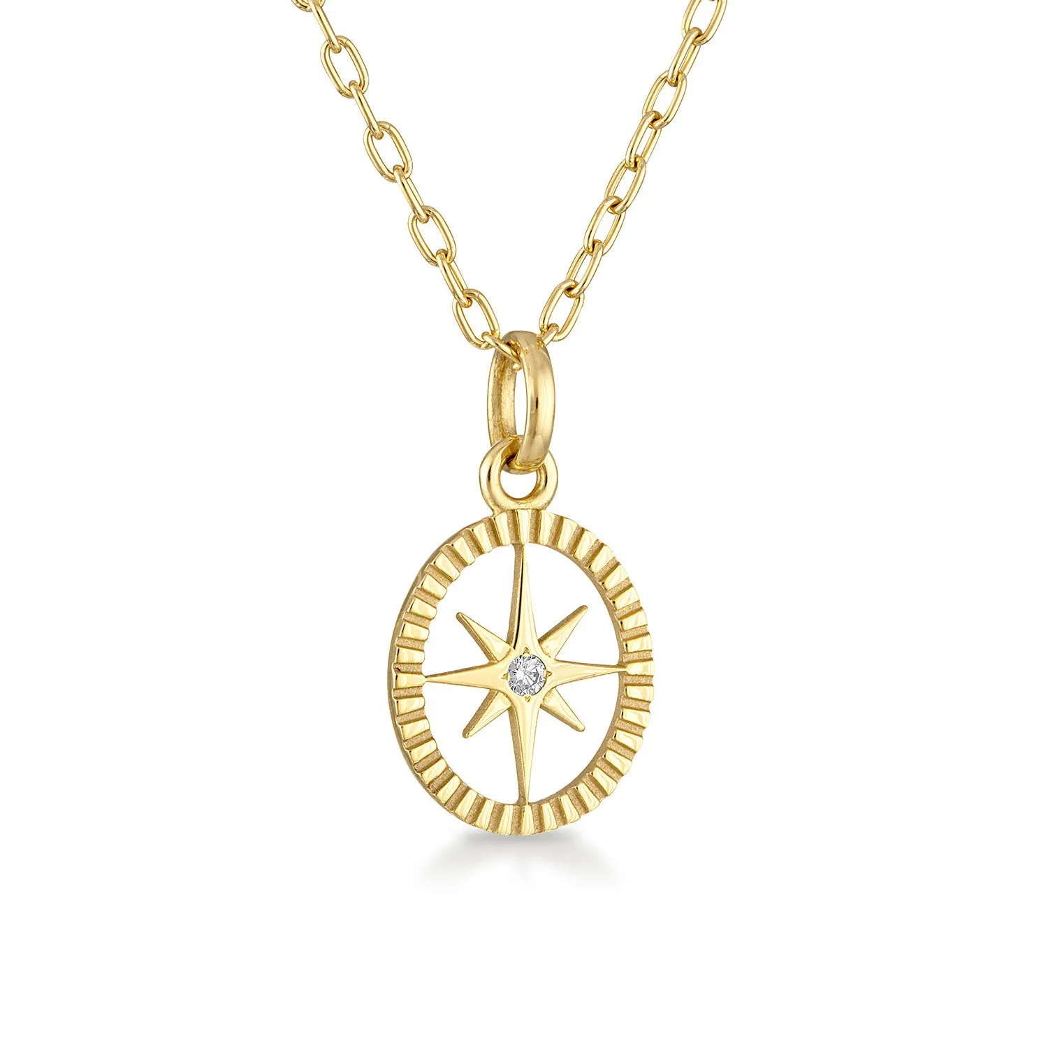 Oval Star Charm