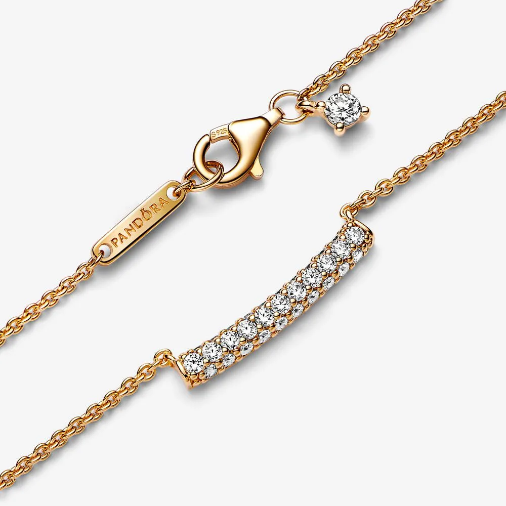 Pandora Pandora Timeless Pavé Single-row Bar Collier Necklace