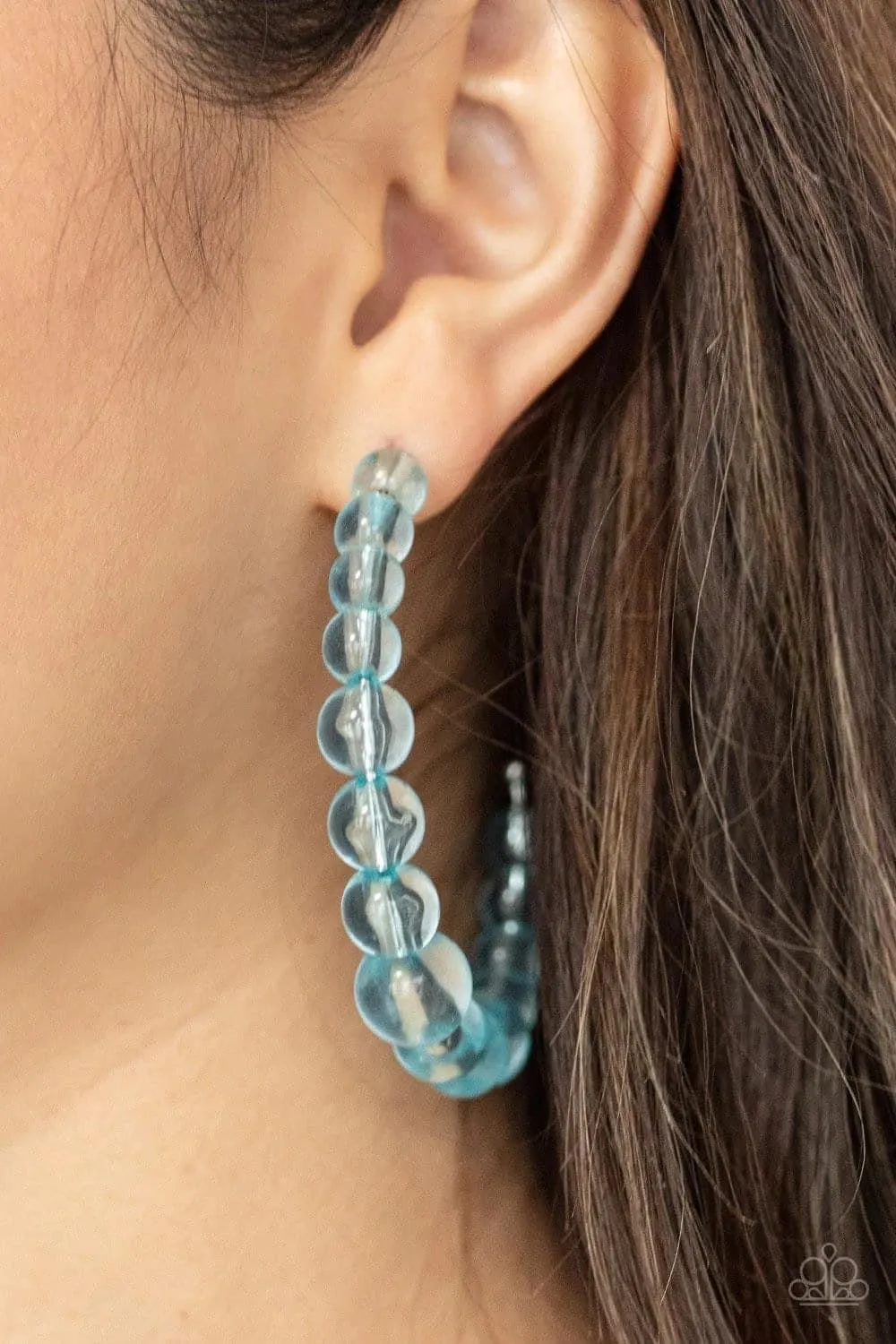 Paparazzi All Across the GLOBETROTTER Necklace Blue & In The Clear Earrings Blue