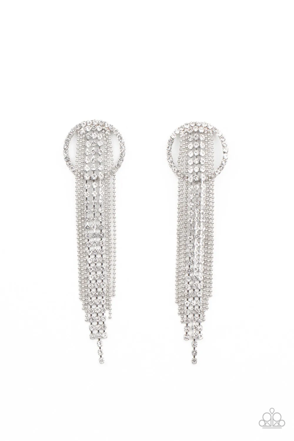 Paparazzi Dazzle by Default - White Earrings