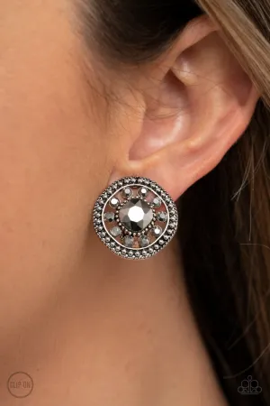 Paparazzi Dazzling Definition - Silver Clip-On Earrings