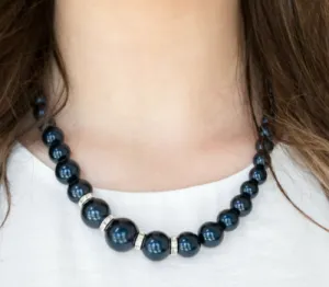 Paparazzi - Party Pearls Blue  Necklace