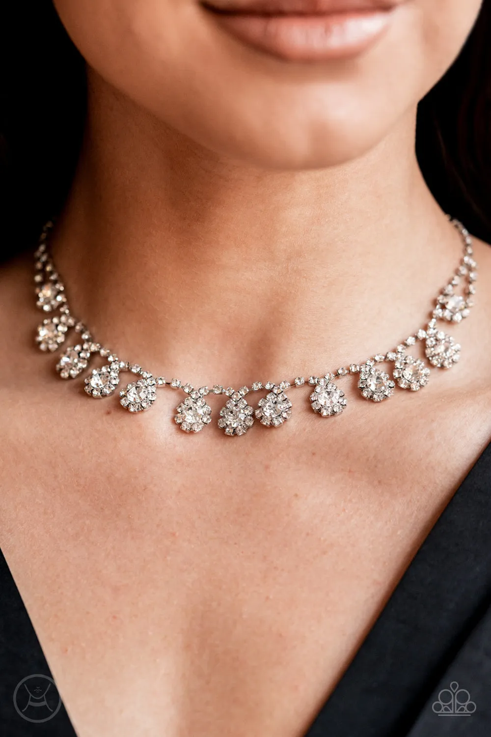 PAPARAZZI Princess Prominence - White NECKLACE