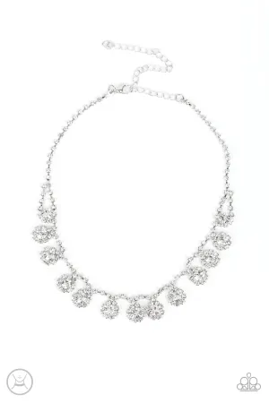 PAPARAZZI Princess Prominence - White NECKLACE