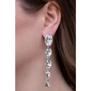 Paparazzi Red Carpet Radiance - White Earrings