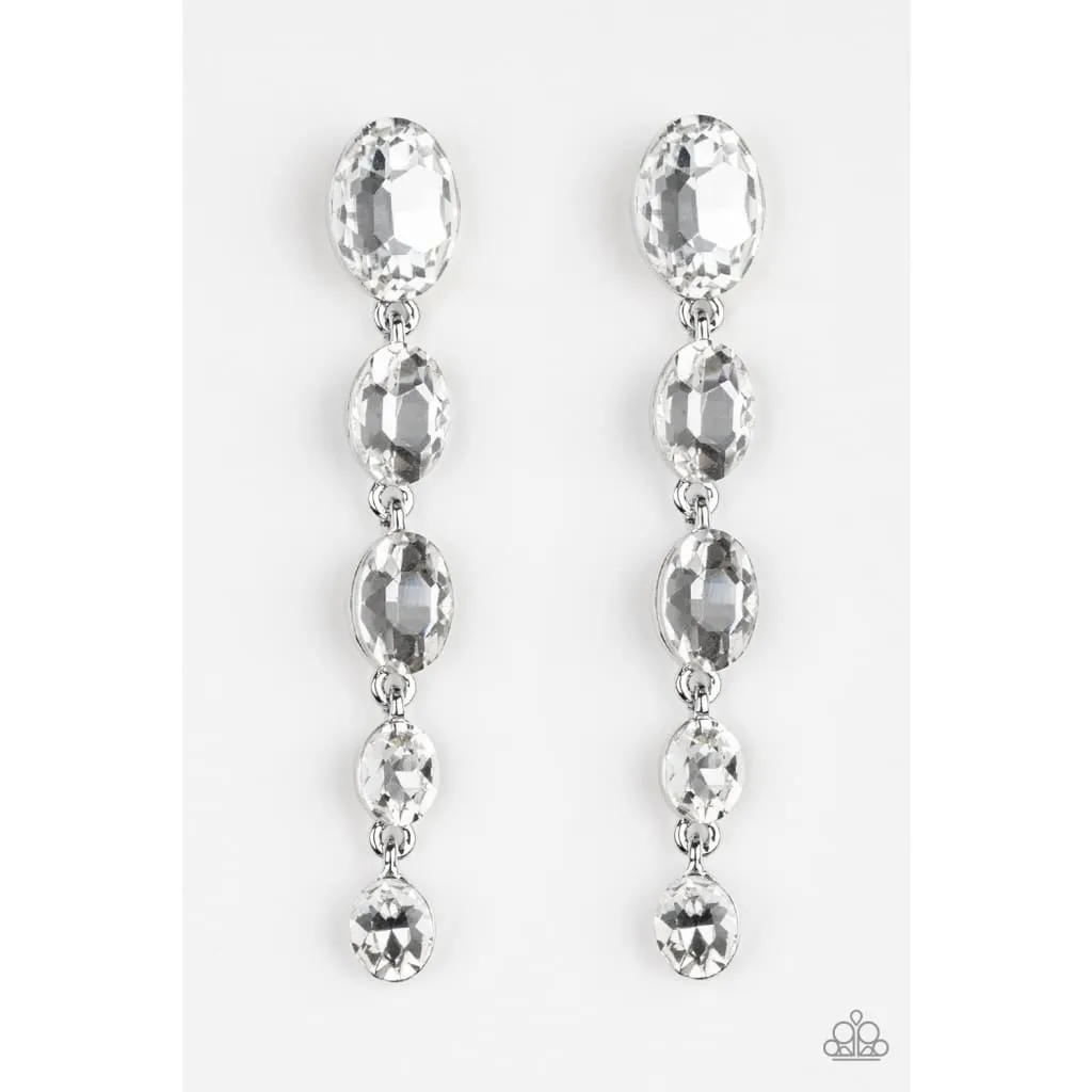 Paparazzi Red Carpet Radiance - White Earrings