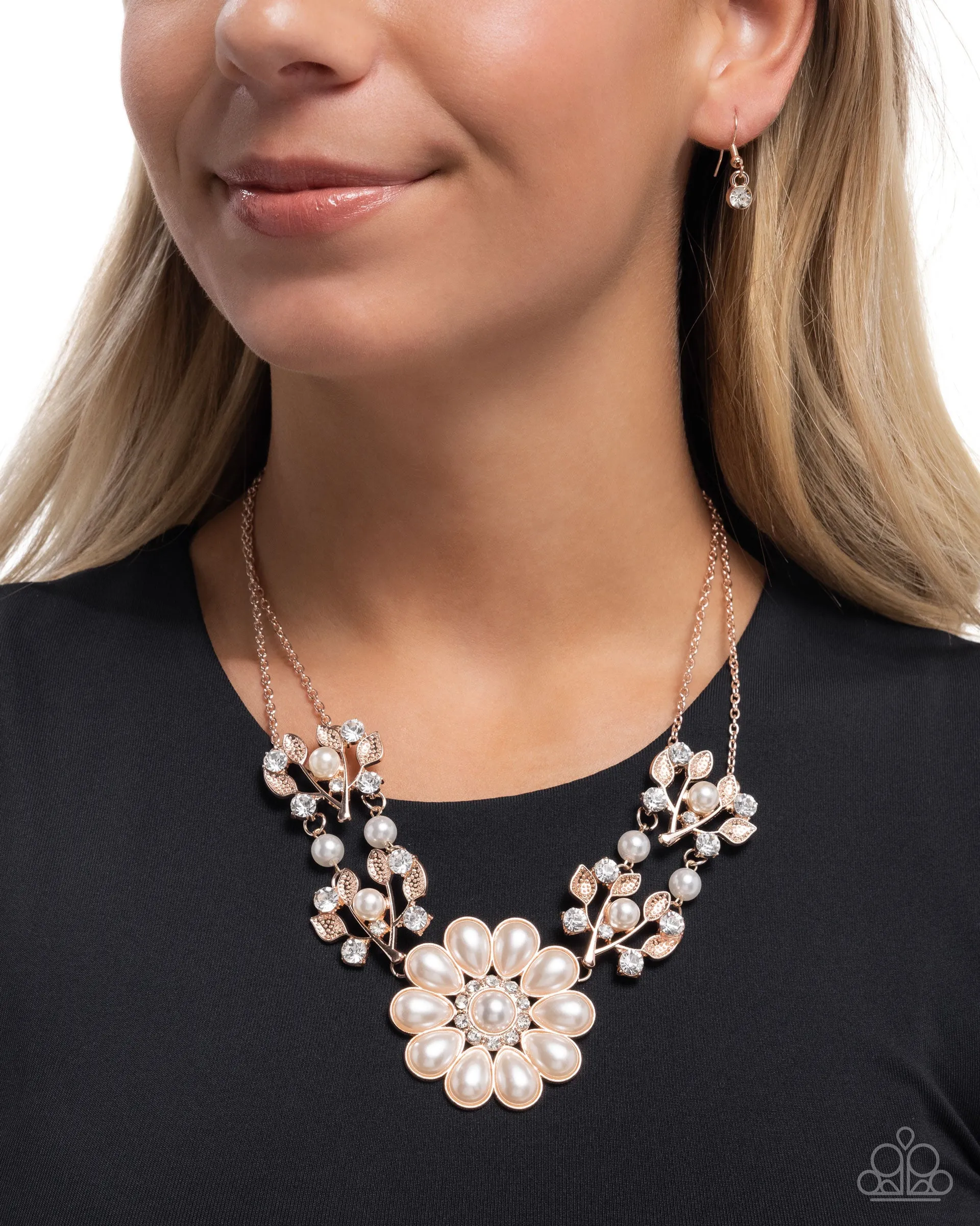 Paparazzi Sprouting Shimmer - Rose Gold Necklace