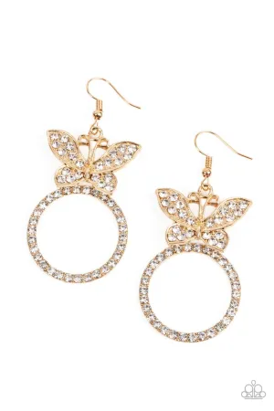 Paradise Found Gold Paparazzi Earrings