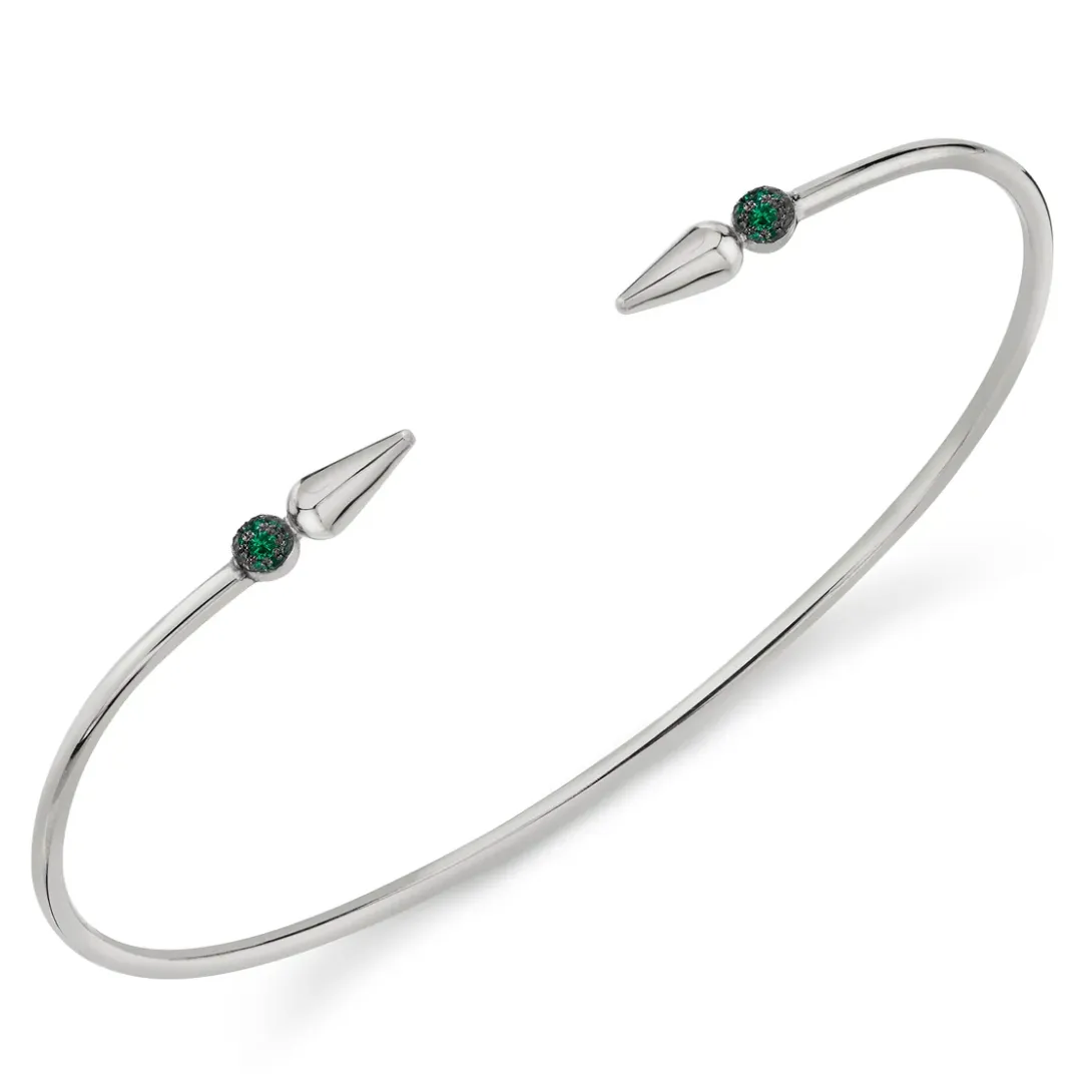 Pave Center Shirley Spear Bangle