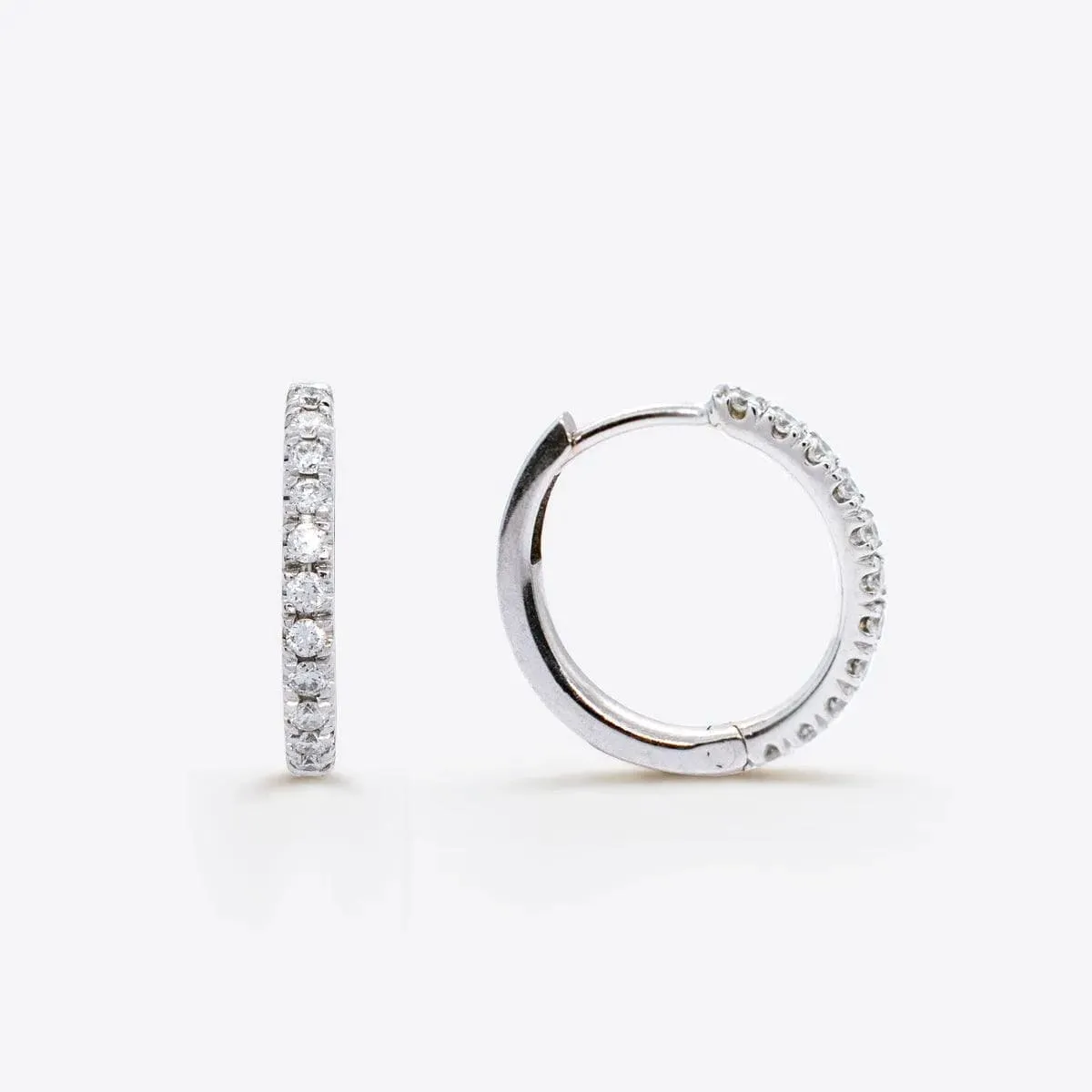Pave Diamond Huggies