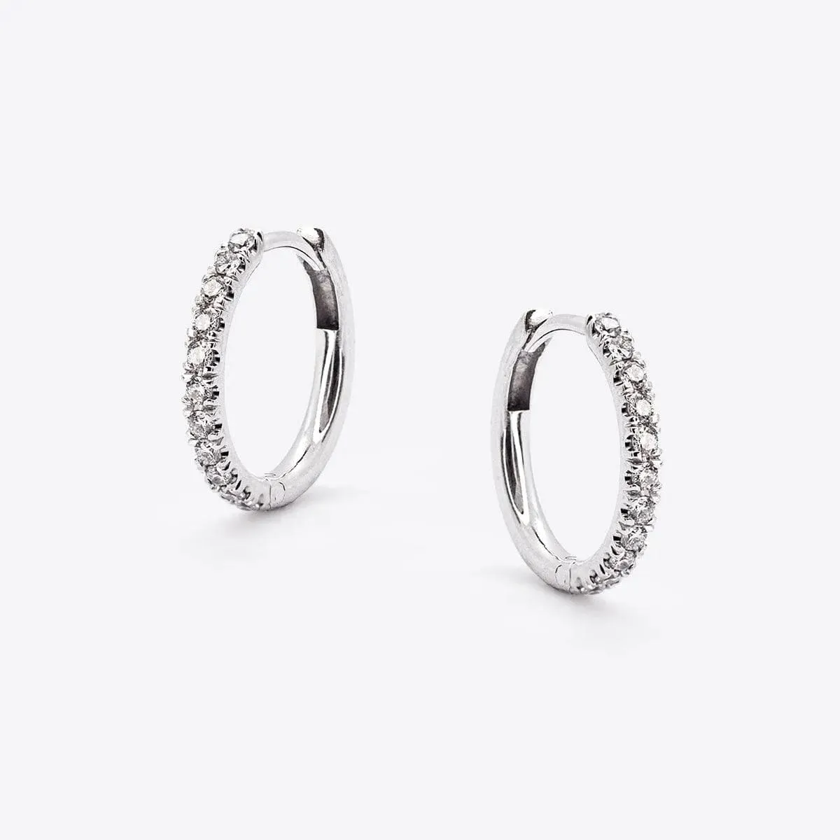Pave Diamond Huggies