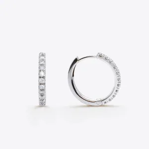 Pave Diamond Huggies