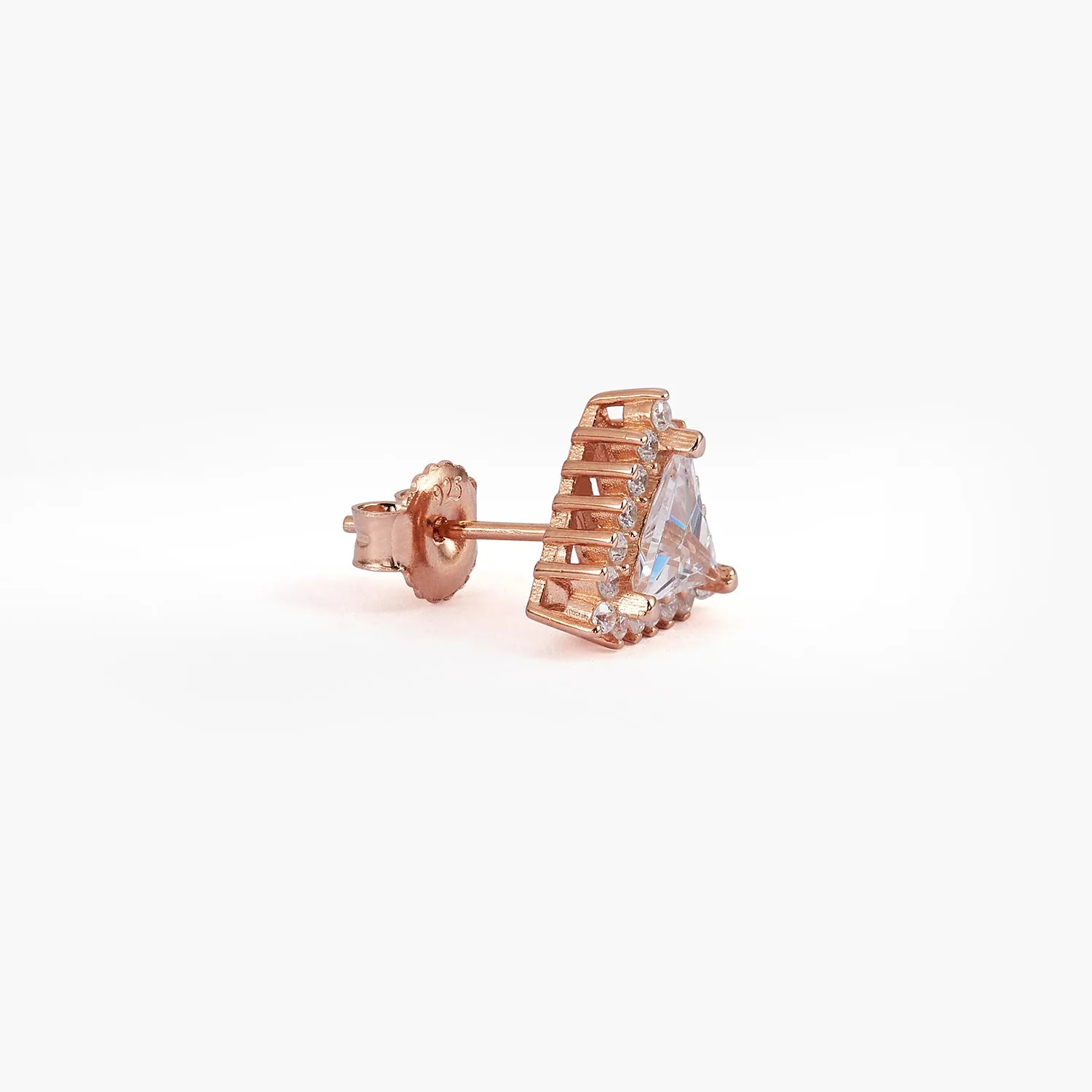 Pave Triangle Stud Earrings