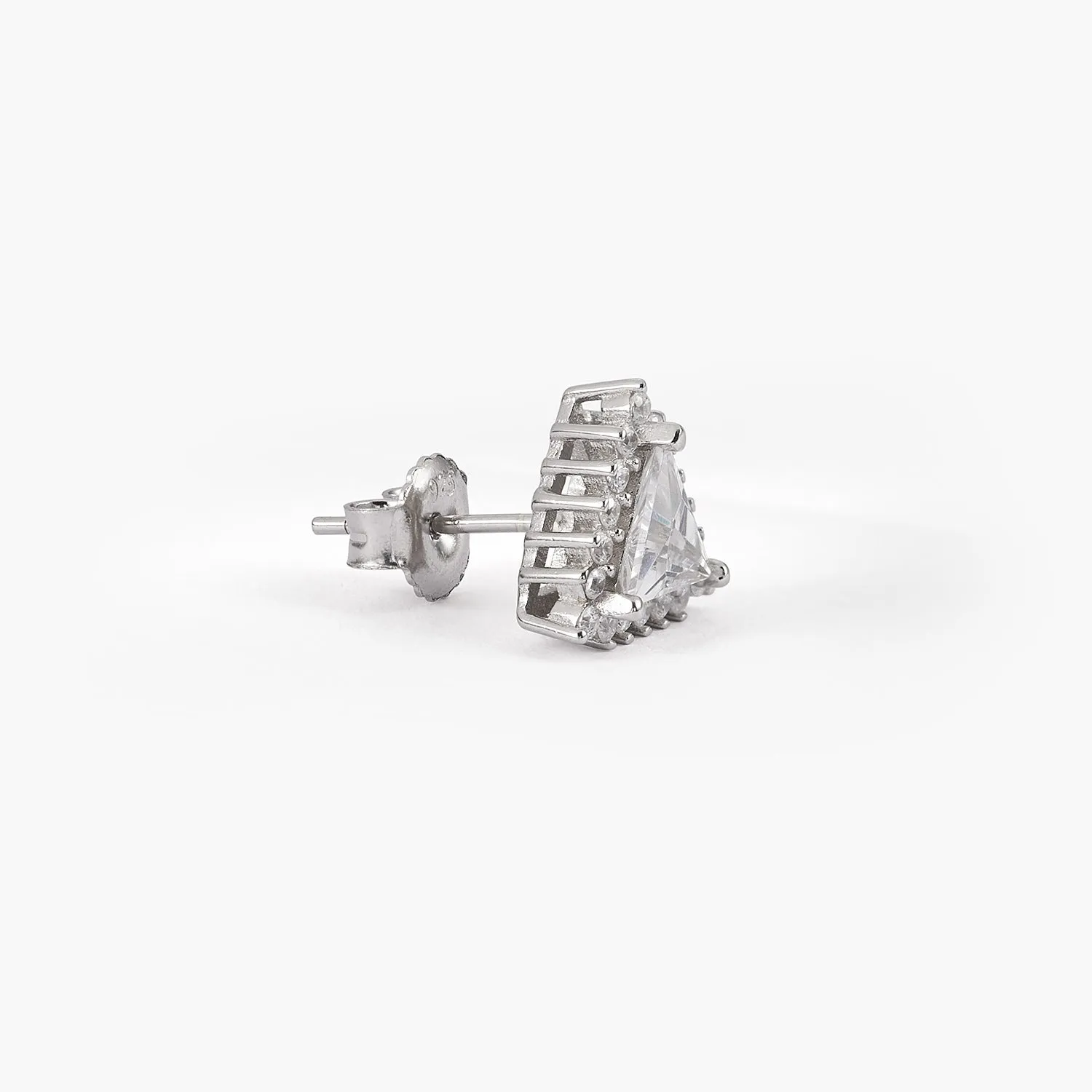 Pave Triangle Stud Earrings