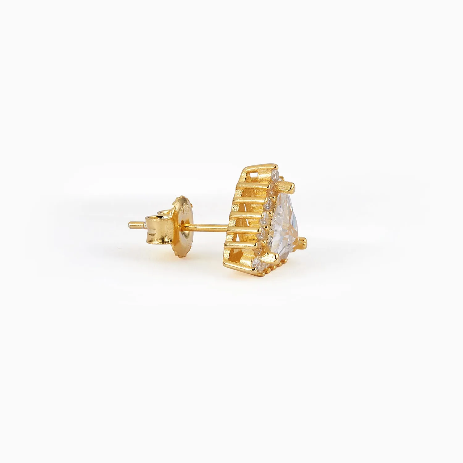 Pave Triangle Stud Earrings