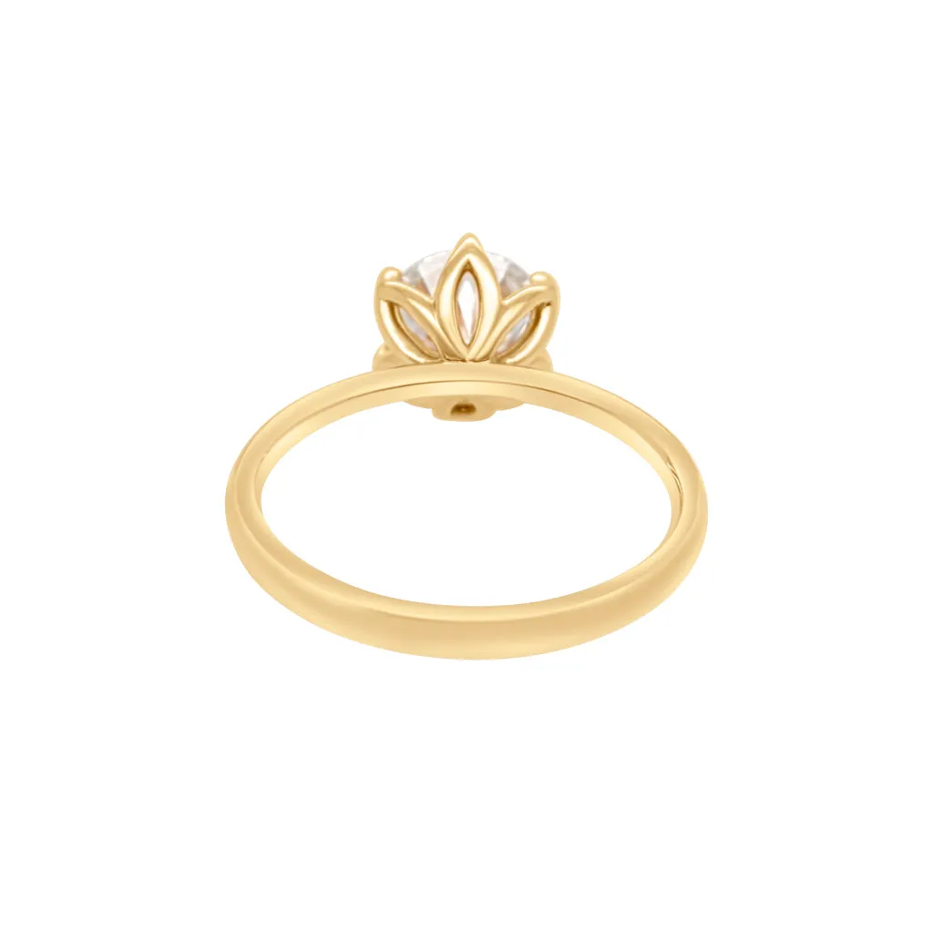 Pear-Cut Moissanite Engagement Ring