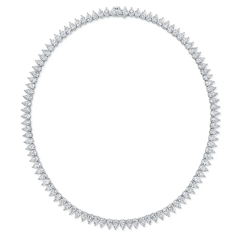 Pear Shaped Diamond Necklace