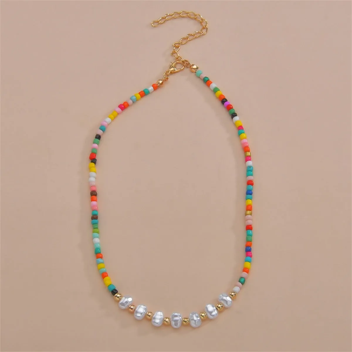 Pearl & Red Multicolor Howlite 18K Gold-Plated Choker Necklace