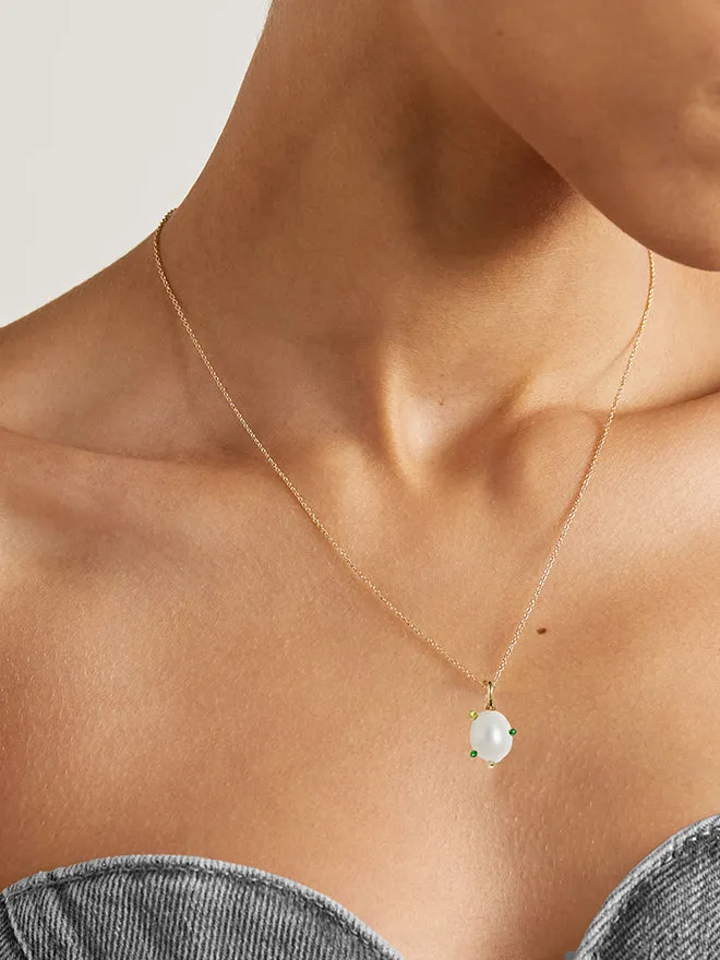 Pearl Gem Pendant Necklace