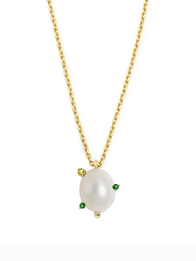 Pearl Gem Pendant Necklace