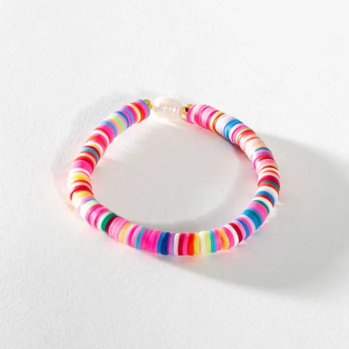Pearl Pop Heishi Bead Bracelet