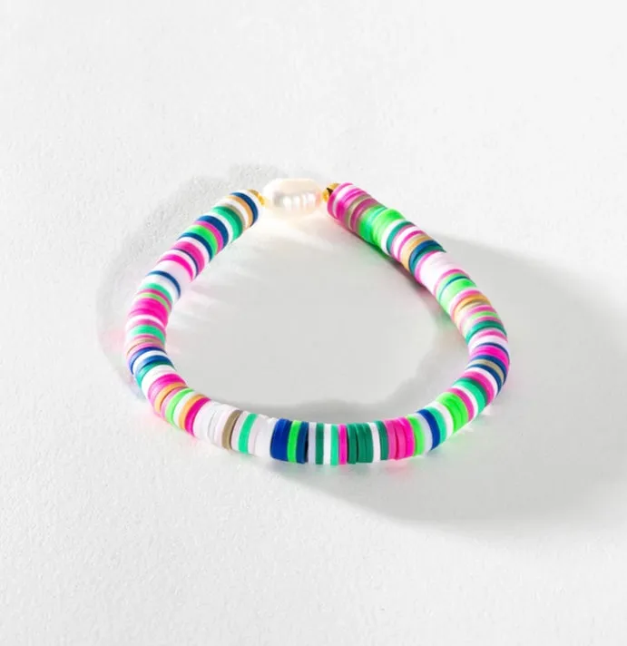 Pearl Pop Heishi Bead Bracelet